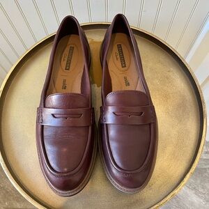 CLARKS RAISIE ELETTA WOMEN’S PENNY LOAFER | MAHOGANY LEATHER | 10 M | NEW-OTHER